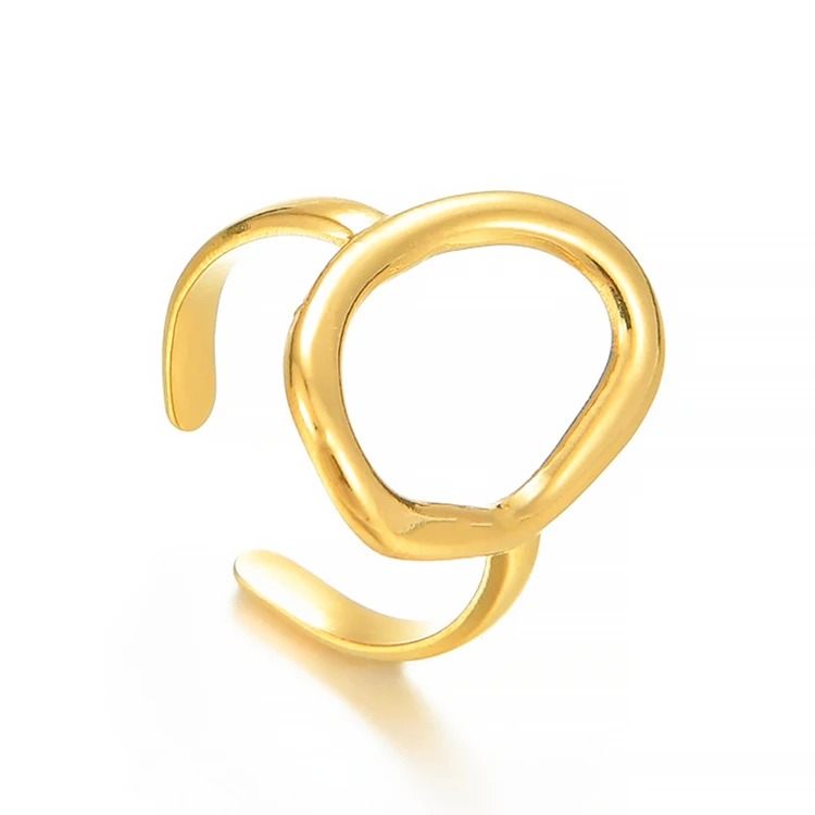 Hollow Gold Adjustable Ring