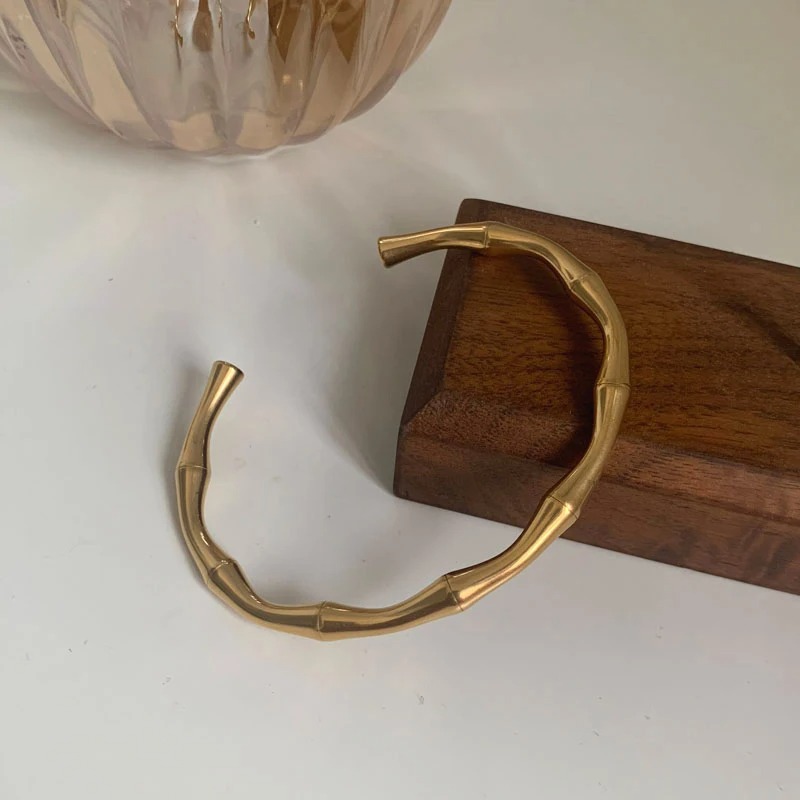 Bamboo Cuff Style Adjustable Bracelet