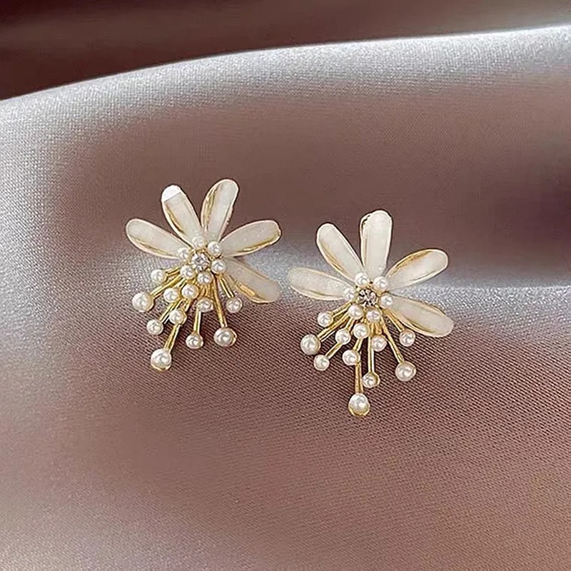 Crystal Fairy Flower Stud Earrings