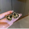 Black Heart Tulip Earrings