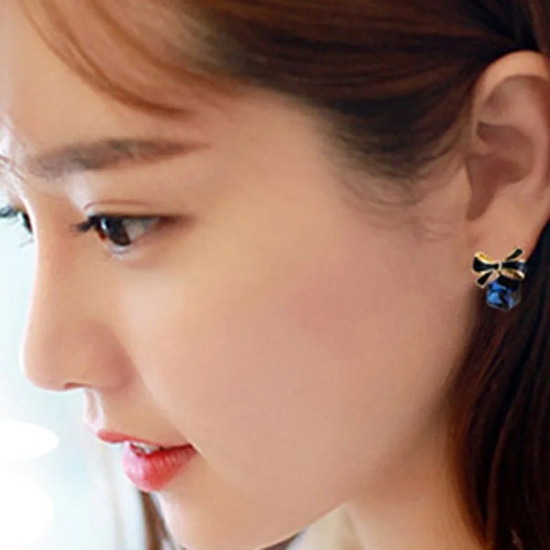 Blue Box BowKnot Earring